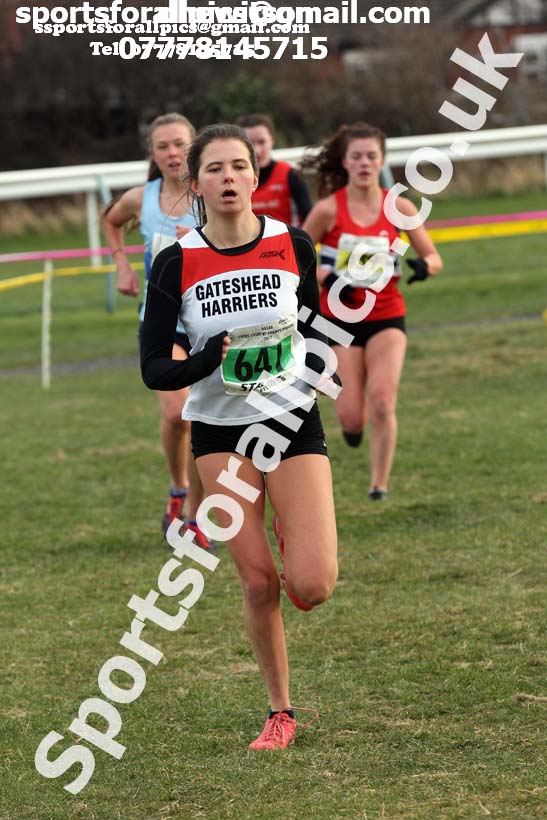 Womens under-17s and under-20s North Eastern Cross Country, Redcar. Photo:  David T. Hewitson/Sports for All Pics